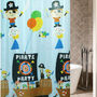 PIRATE & SHIP Cute Cartoon Design 180 x 180 cm Daily Shower Use SHOWER CURTAIN - Thumbnail 3