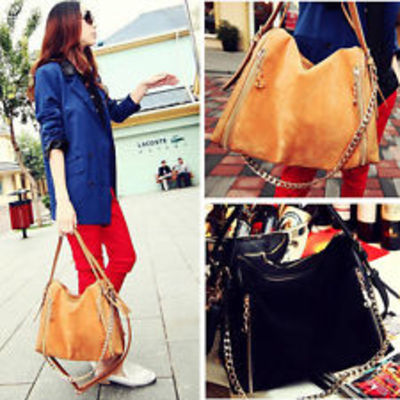 Leather satchel shoulder bag messenger