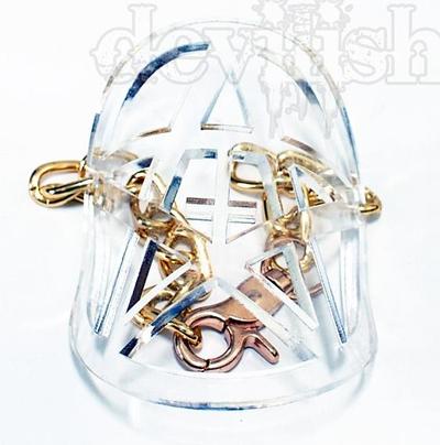 Pentagram cross shield bracelet(clear)