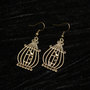 Bronze Bird in a Cage Earrings-4