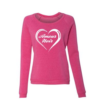 Amour noir pink/white women's sweater