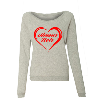 Amour noir white/red women's sweater