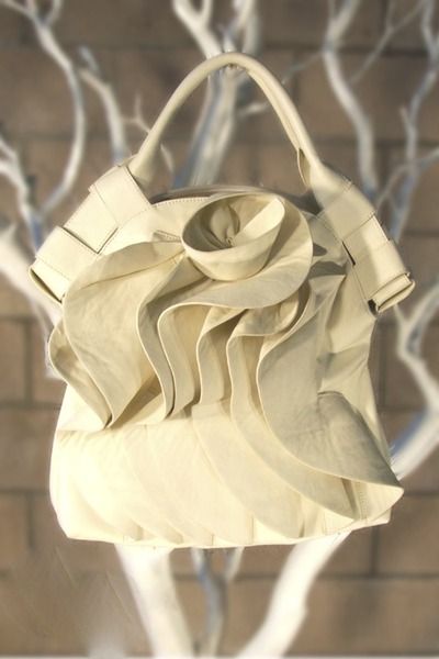 Ivory Blossoms Handbag