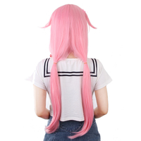  Cosplay Future Diary Mirai Nikki Gasai Yuno Light Pink Wig Free Ship SP141178 - Thumbnail 2