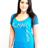 Teal Swoop Neck T - Thumbnail 1