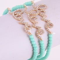 Mint Crystal Love Bracelet