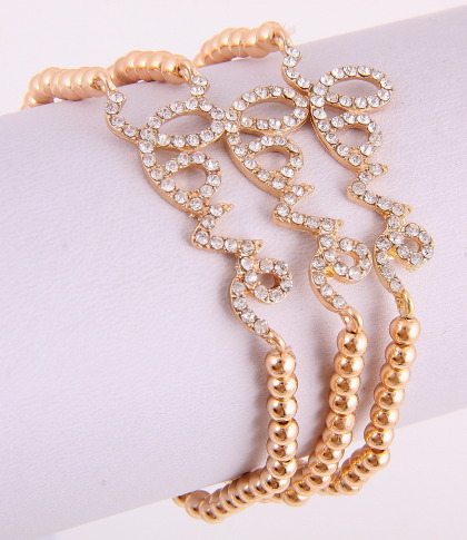 Gold Crystal Love Bracelet