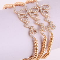 Gold Crystal Love Bracelet