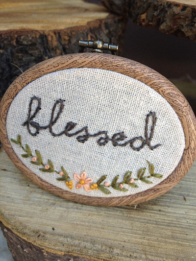 Thankful & blessed hoops (custom listing for nicole)