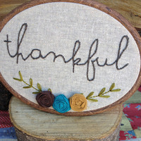 Thankful & Blessed hoops (Custom listing for Nicole) - Thumbnail 1