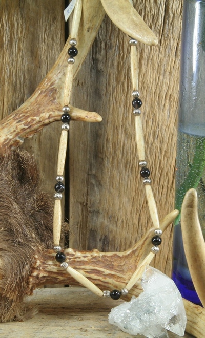 Onyx Bone Necklace