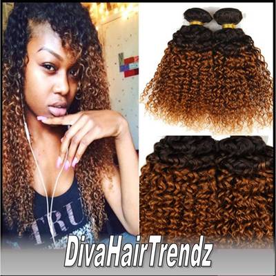 18", 20" & 22" brazilian remy exotic deeper curly cinnamon auburn ombre!*new* [3 bundles]