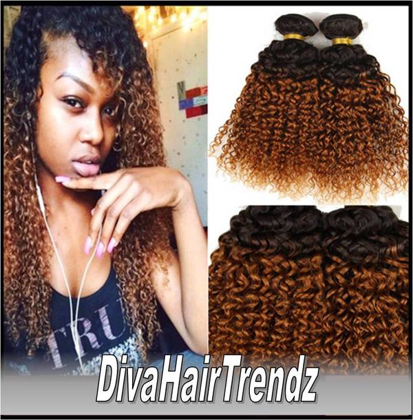 18", 20" & 22" Brazilian Remy Exotic Deeper Curly Cinnamon Auburn Ombre!*New* [3 Bundles]