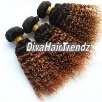 18", 20" & 22" Brazilian Remy Exotic Deeper Curly Cinnamon Auburn Ombre!*New* [3 Bundles] - Thumbnail 2