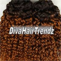 18", 20" & 22" Brazilian Remy Exotic Deeper Curly Cinnamon Auburn Ombre!*New* [3 Bundles] - Thumbnail 3