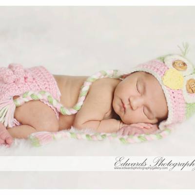 Newborn hootie hat and diaper cover set