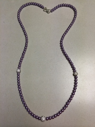 Purple Pearl Necklace 