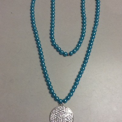 Turquoise pearl necklace 
