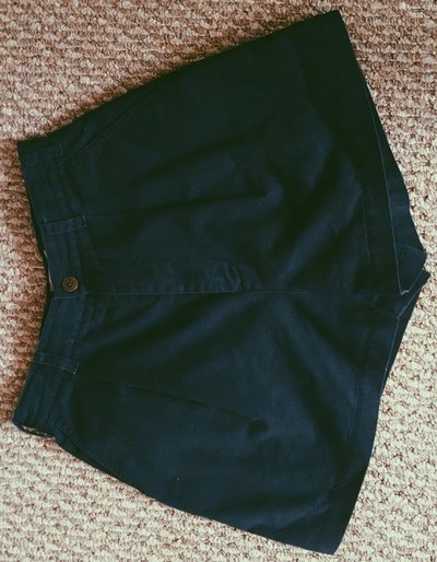 Navy Waisted Shorts