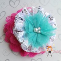 Frozen Snowflake Inspired Chunky Necklace/matching Hair Clip/Anna/Elsa/Girls Jewelry/Bubblegum Beads/Girls Jewelry - Thumbnail 4