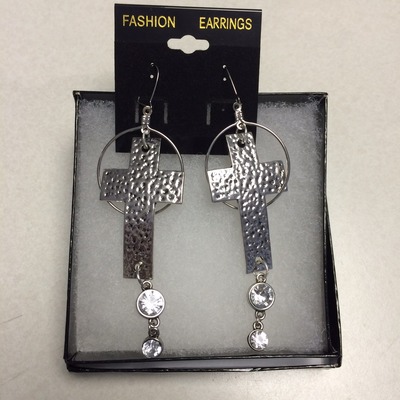 Dangling cross hoops