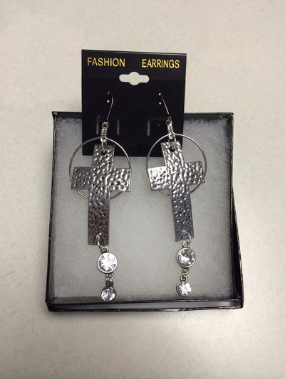 Dangling Cross Hoops