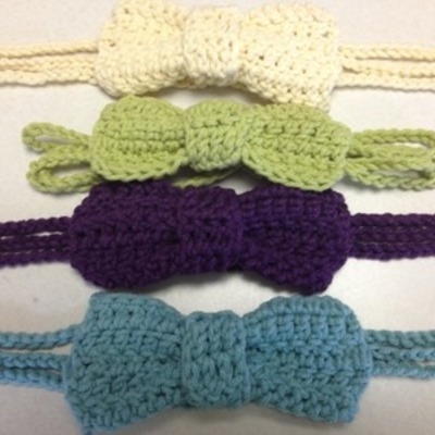 Infant crochet headband