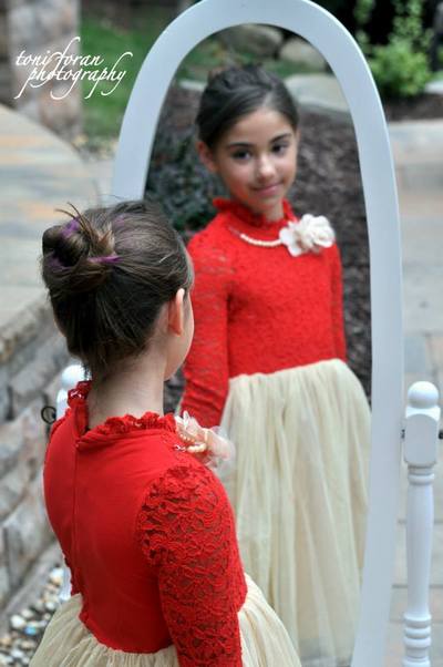 Red Vintage Glam Dress