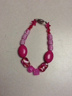 Pink Beaded Bracelet