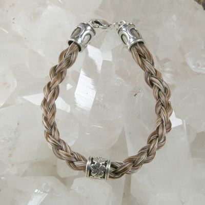 Cinnamon brown mix horse hair bracelet