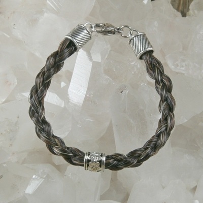 Black mix horse hair bracelet