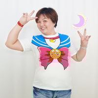 S-3XL [Sailor Moon] Short Sleeve Senshi Seifuku Printing Cotton T-Shirt SP140524 - Thumbnail 1