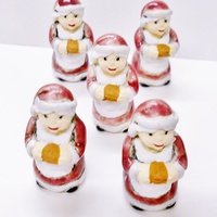 Ceramic Snowmen and/or Mrs. Claus Beads- Lots of 20 - Thumbnail 2