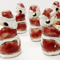 Ceramic Snowmen and/or Mrs. Claus Beads- Lots of 20 - Thumbnail 3