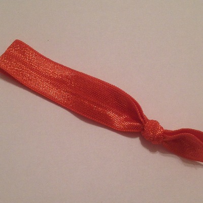 Tropical orange hair tie
