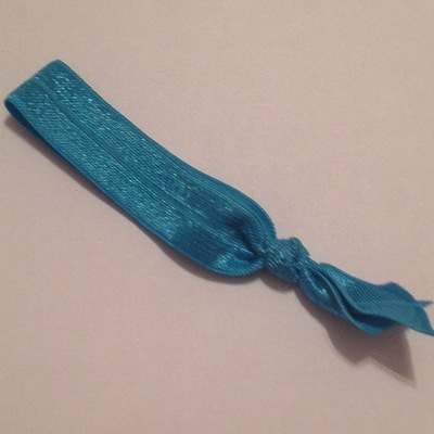 Teal hair tie