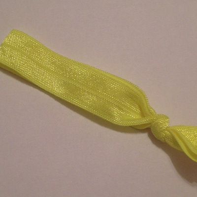 Neon yellow hair tie