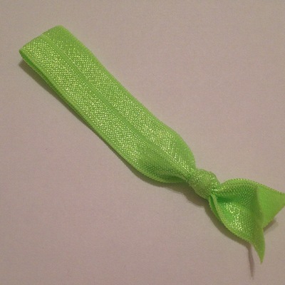 Neon green hair tie