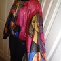 Vintage Mighty Pink Picasso Bomber Jacket Size XL-2