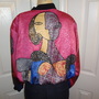 Vintage Mighty Pink Picasso Bomber Jacket Size XL-3