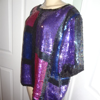 Vintage Joseph Le Bon Sequins Blouse Size 2x - Thumbnail 1