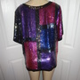 Vintage Joseph Le Bon Sequins Blouse Size 2x-2