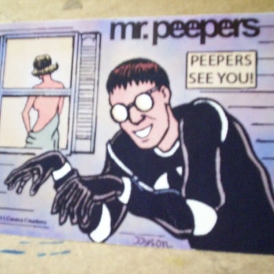 Mr. peepers "peepers see you" single postcard