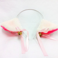 Adorable Cosplay Cat Ears With Small Bell Head Band Hoop Free Ship SP141189 - Thumbnail 1
