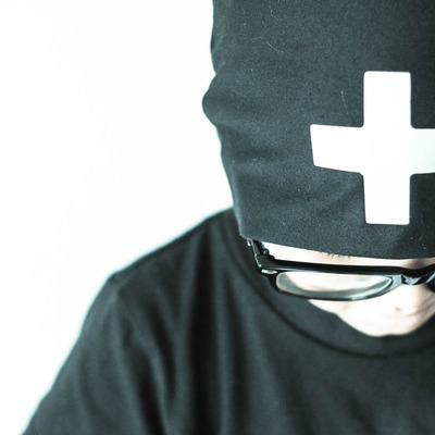 Personalize your organic beanie hat with any design in shop or custom swiss cross initial art plus sign