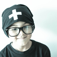 Personalize Your Organic Beanie Hat with Any Design in Shop or Custom Swiss Cross Initial Art Plus Sign - Thumbnail 3