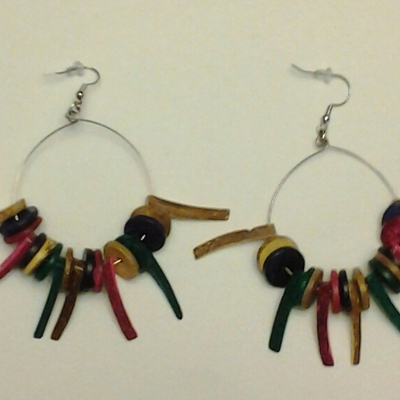 Tribal multi-colored earrings - Thumbnail 5