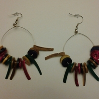 Tribal Multi-Colored Earrings - Thumbnail 1