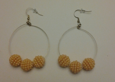 Beaded Circle Earrings