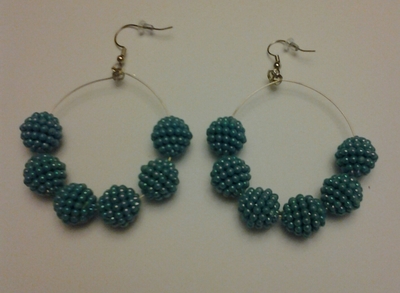 Beaded Circle Earrings